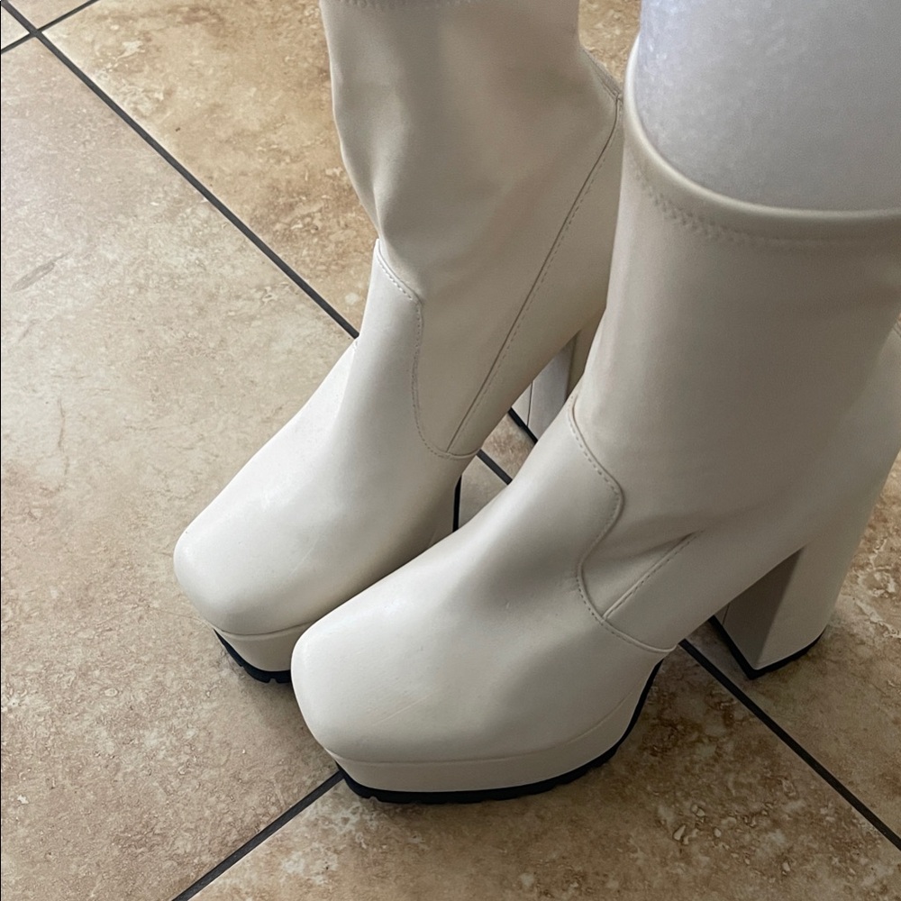 Abound White Platform Boots